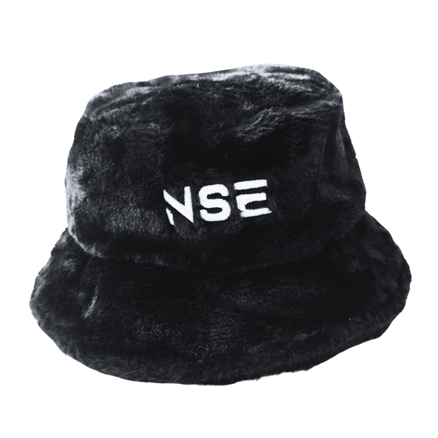 NSE Fur Bucket Hat - White & Black