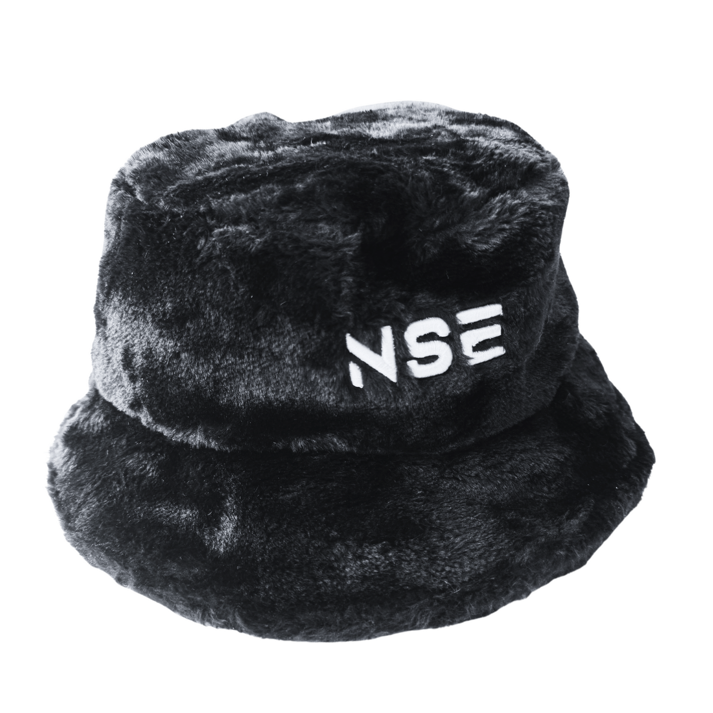 NSE Fur Bucket Hat - White & Black