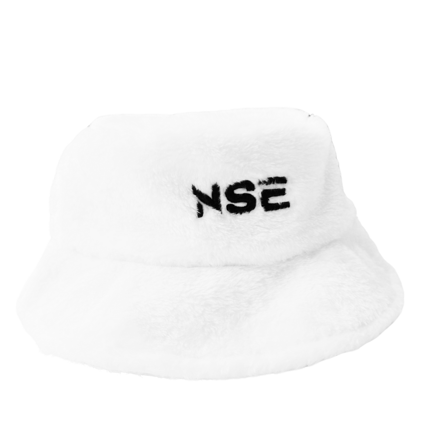 NSE Fur Bucket Hat - White & Black