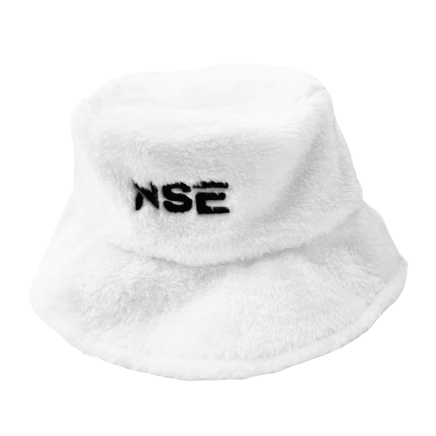 NSE Fur Bucket Hat - White & Black