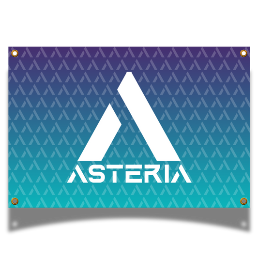 Classic ASTERIA Flag - Ocean Blue & Sunset Pink