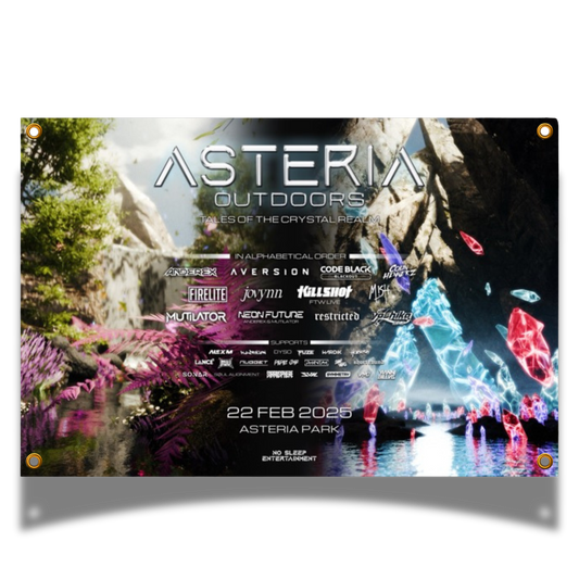 ASTERIA 2025 Flag with Lineup